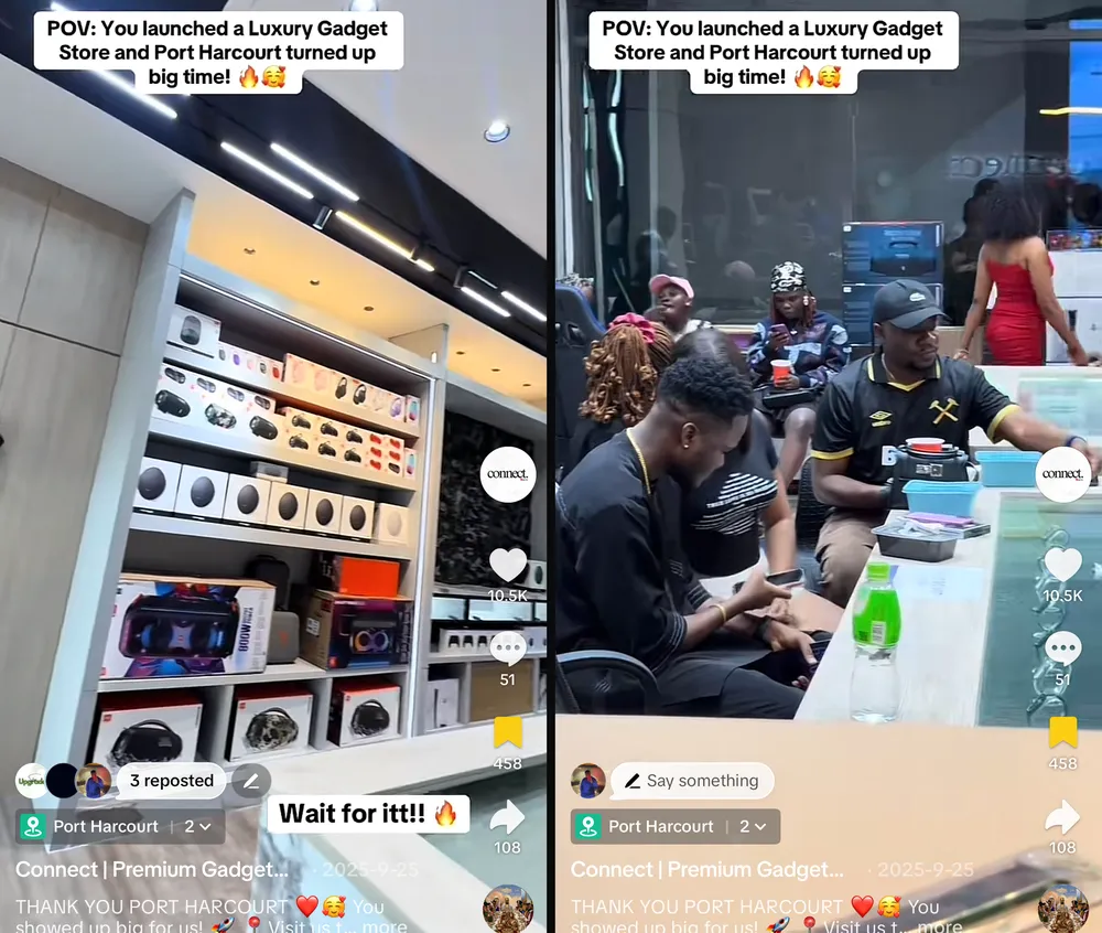 The store launch: 122.3K views, 10.5K likes, 458 saves